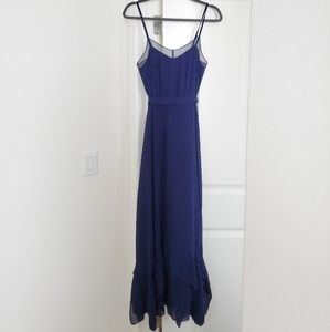 Lulu's Navy Blue Gown - Stars in Your Eyes Maxi Dress Small